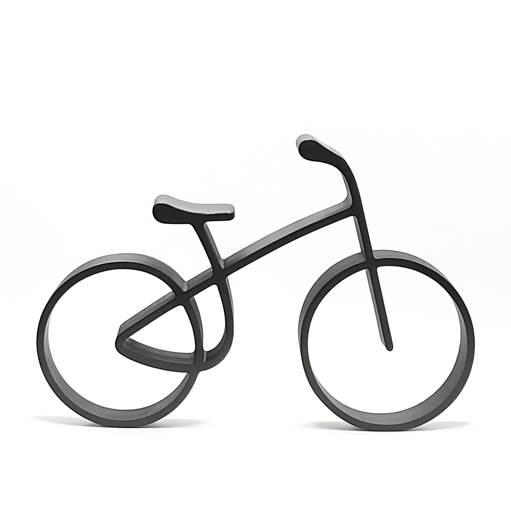 Kinderfiets Beeldje – Minimalistische Fietscadeau Decoratie - 3dbende
