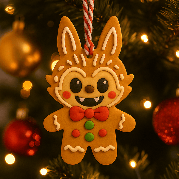 Labubu Gingerbread Kersthanger - 3dbende