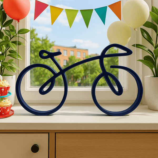 Limited Edition 3D - geprint Fietsbeeldje in Wizard Indigo - 3dbende