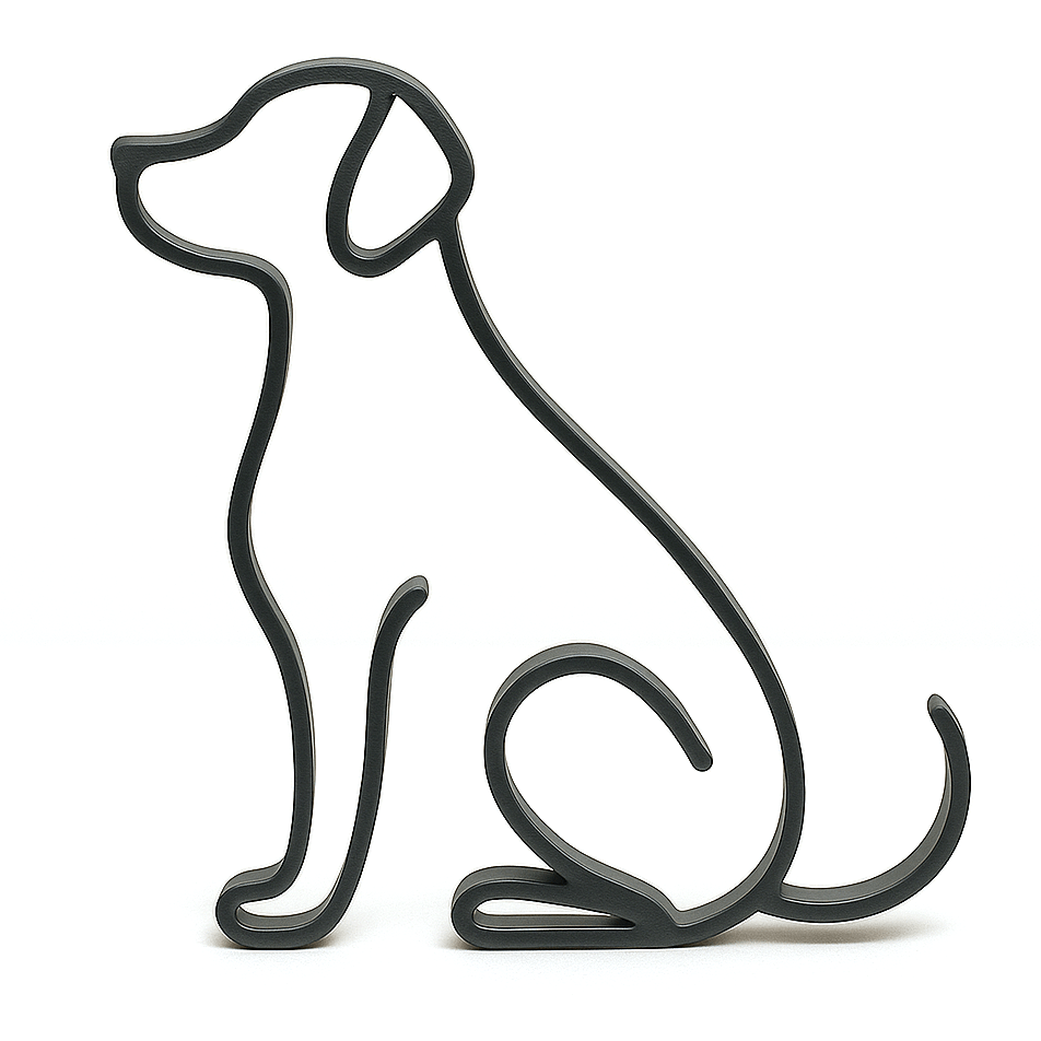 Minimalistisch Labrador Beeldje - 3dbende