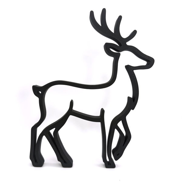 Minimalistisch rendier – Scandinavische kerstdecoratie (voor een zacht prijsje) - 3dbende
