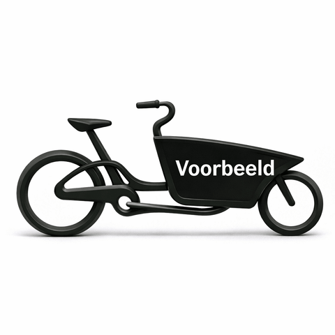 Minimalistische Bakfiets Decoratie – Moderne Cargo Bike Silhouet