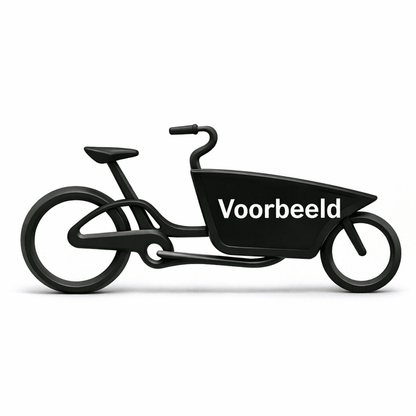 Minimalistische Bakfiets Decoratie – Moderne Cargo Bike Silhouet - 3dbende