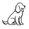 Minimalistische Cocker Spaniel – Zittend en stijlvol - 3dbende