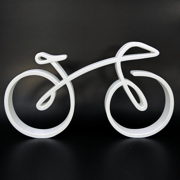 Minimalistische fiets decoratie - 3dbende