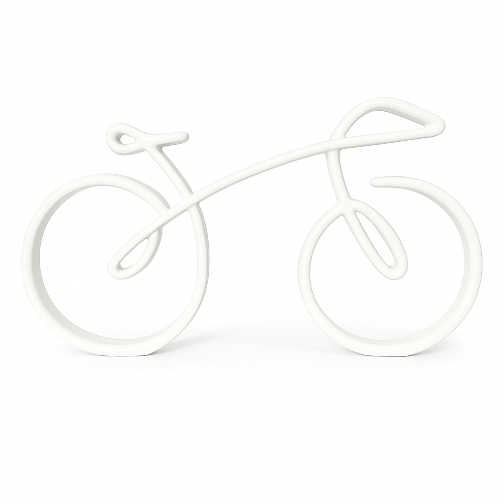Minimalistische fiets decoratie - 3dbende