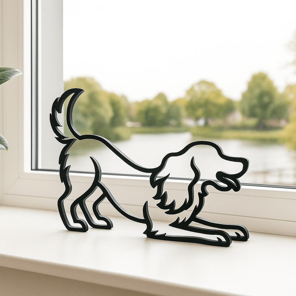 Minimalistische spelende Cocker Spaniel - 3dbende