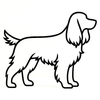 Minimalistische staande Cocker Spaniel - 3dbende