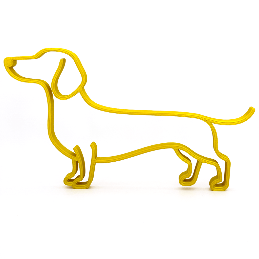 Minimalistische Teckel – Stijlvolle Decoratie - 3dbende