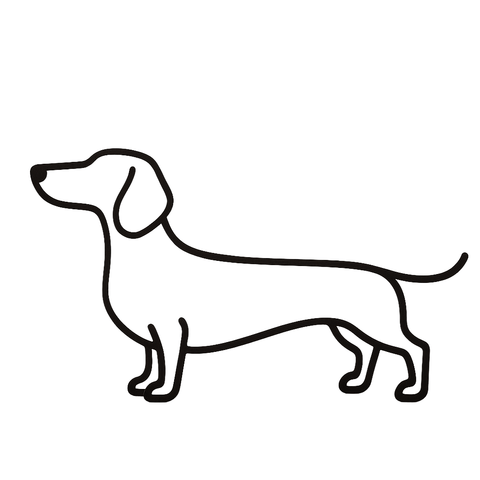 Minimalistische Teckel – Stijlvolle Decoratie