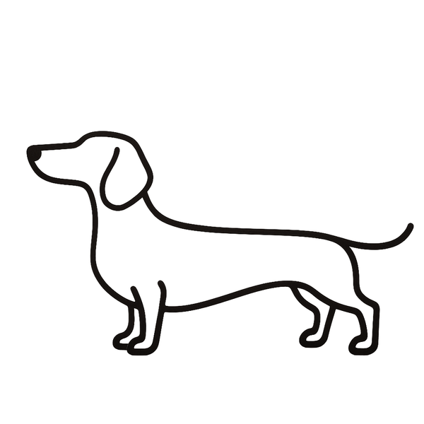 Minimalistische Teckel – Stijlvolle Decoratie - 3dbende