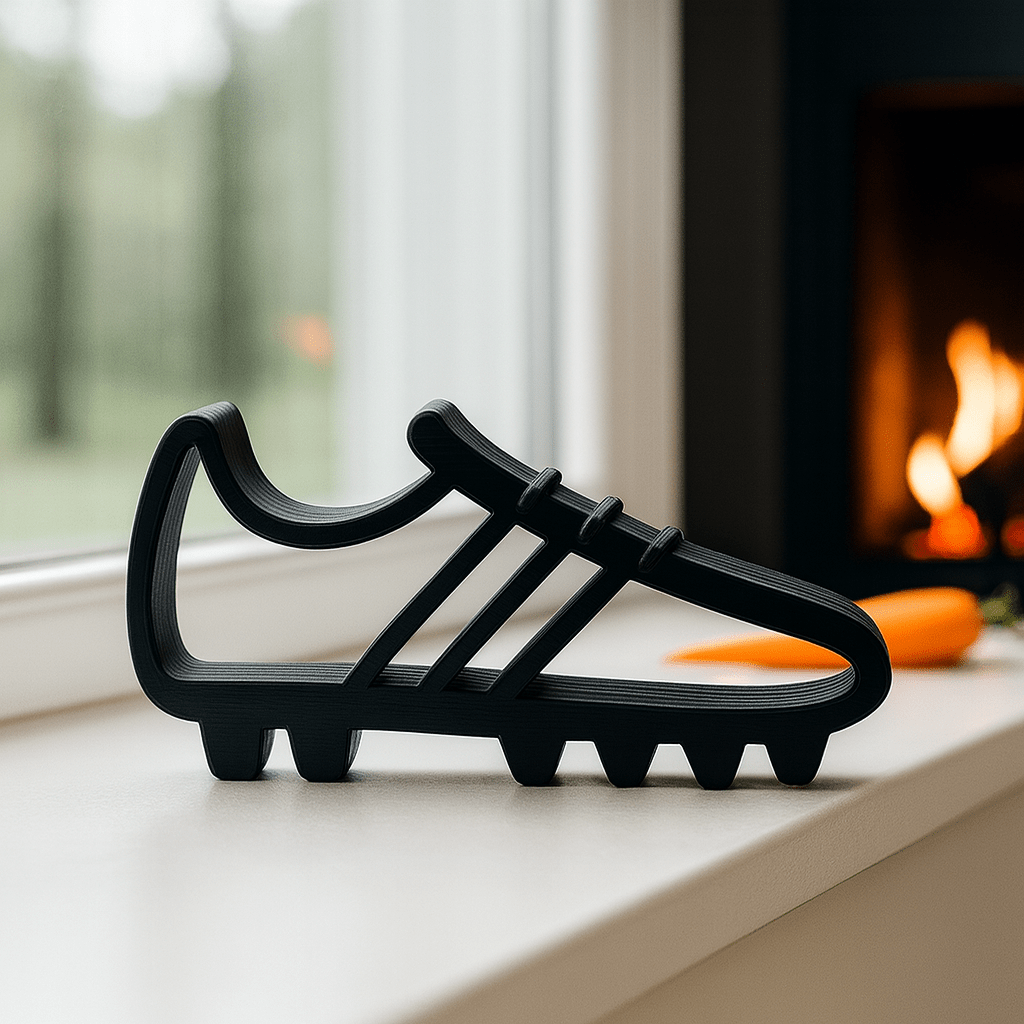 Minimalistische Voetbalschoen – Strakke sportdecoratie voor elke voetbalfan - 3dbende