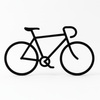 Modern Wielrenfiets decoratie - 3dbende