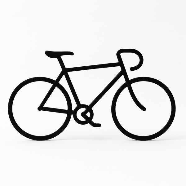Modern Wielrenfiets decoratie - 3dbende