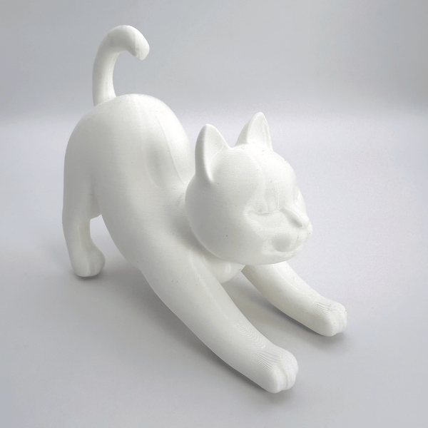 Moderne Dierensculpturen – Uitrekkende Kat - 3dbende