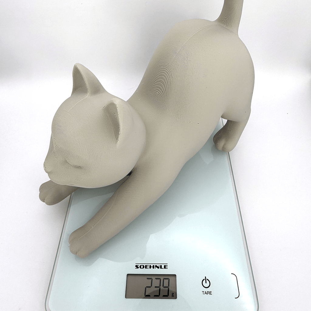 Moderne Dierensculpturen – Uitrekkende Kat - 3dbende