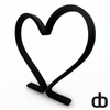 Een modern hartvormig ornament als woondecoratie