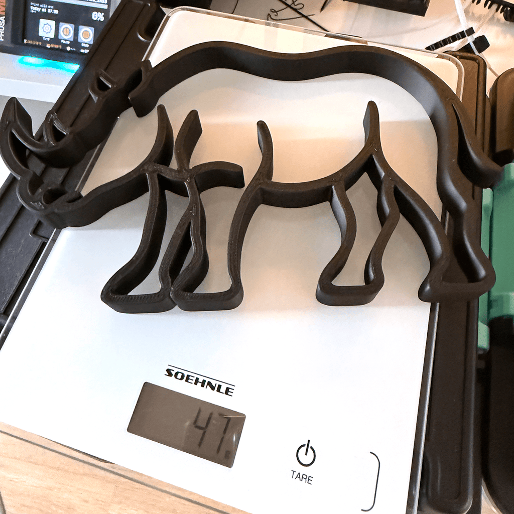 Neushoorn decoratie – kracht in eenvoud - 3dbende