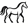 Paard Decoratie – Minimalistisch Silhouet - 3dbende