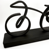 Racefiets Beeldje op Sokkel – Minimalistisch & Mat Zwart - 3dbende