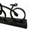 Racefiets Beeldje op Sokkel – Minimalistisch & Mat Zwart - 3dbende