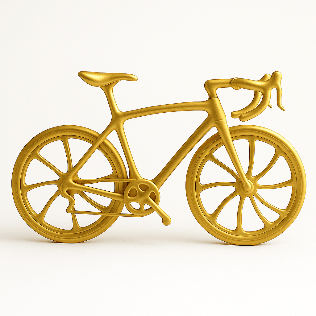 Racefiets Decoratie – Minimalistisch Zwart Silhouet - 3dbende