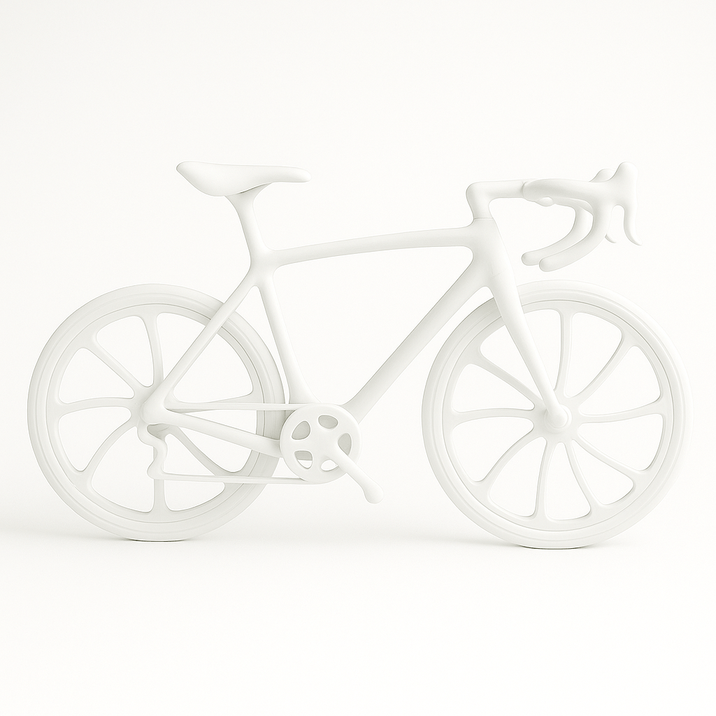 Racefiets Decoratie – Minimalistisch Zwart Silhouet - 3dbende