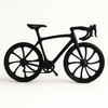 Racefiets Decoratie – Minimalistisch Zwart Silhouet - 3dbende