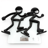 Schaatsers Set – Stickyman man & vrouw in modern design - 3dbende