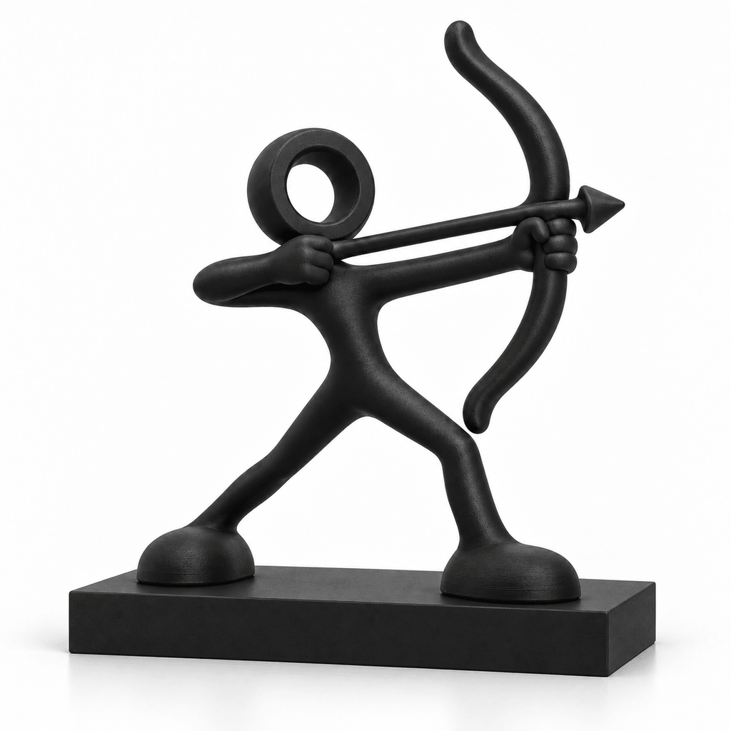 Sterrenbeeld Boogschutter met zwart voetstuk van 15 × 3 × 2 cm