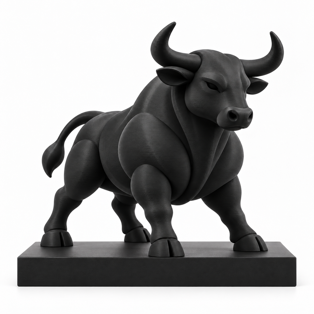 Sterrenbeeld Stier met zwart voetstuk van 15 × 3 × 2 cm