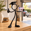 Stickyman met aanhangerrijbewijs in passende sfeer