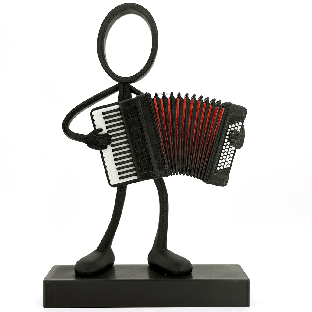 Stickyman Accordeon Speler - 3dbende