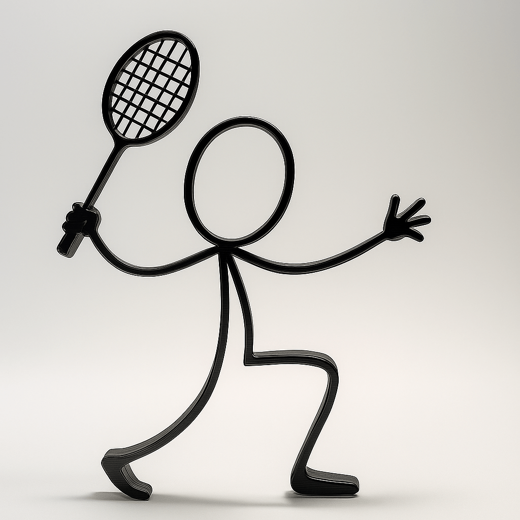 Stickyman Badmintonspeler - 3dbende