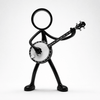 Stickyman Banjospeler - 3dbende