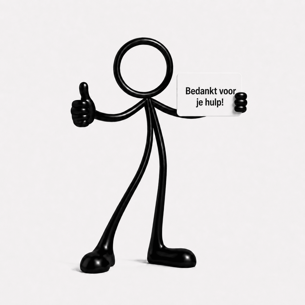 Stickyman Bedankt – Persoonlijk bedankje - 3dbende