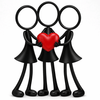 Stickyman BFF Trio (3 vriendinnen) - 3dbende