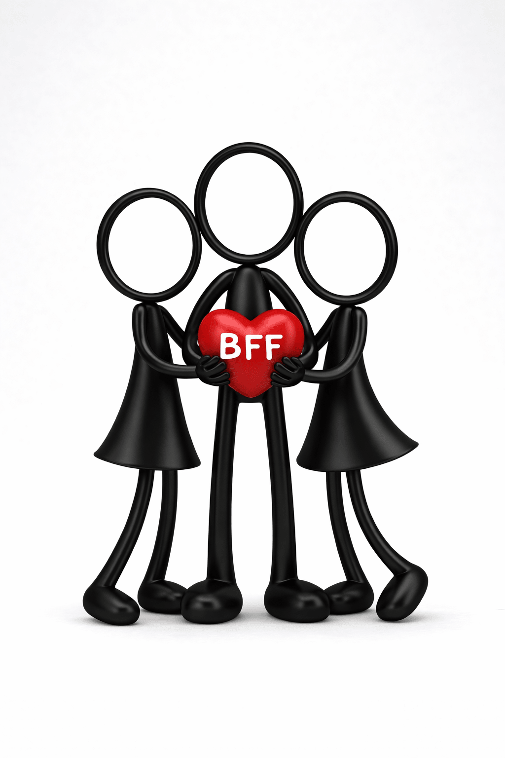 Stickyman BFF Trio (mix vriendinnen & vrienden) - 3dbende