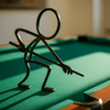Stickyman Biljartspeler - 3dbende