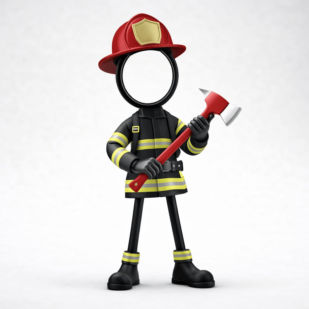 Stickyman Brandweerman – Limited Edition - 3dbende