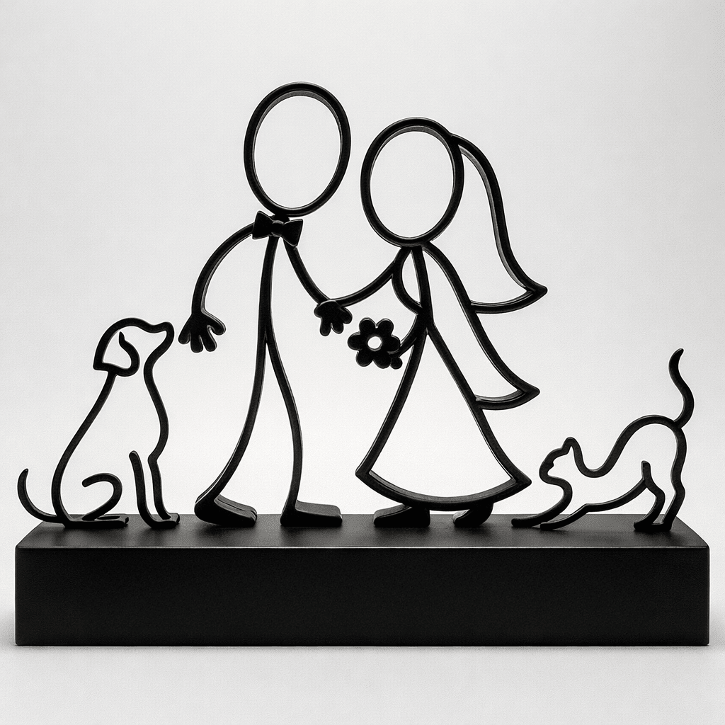 Stickyman Bruidspaar met Huisdieren - 3dbende
