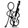 Stickyman Contrabasmuzikant – Minimalistische muziekdecoratie voor jazz & klassiek - 3dbende