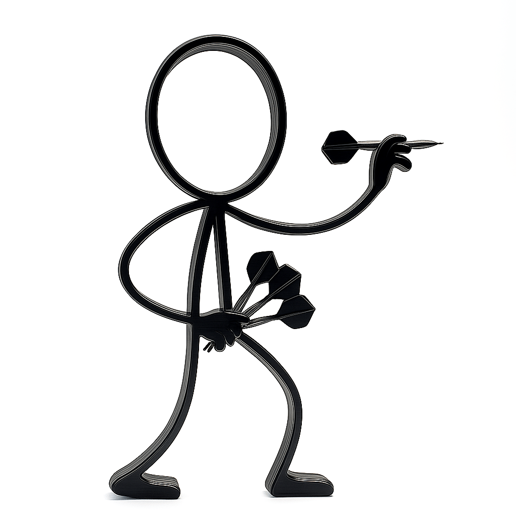 Stickyman Dartspeler - 3dbende
