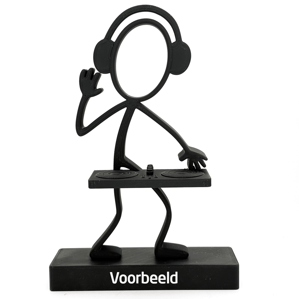 Stickyman DJ – Discjockey Muziekfiguur voor Muziekliefhebbers - 3dbende