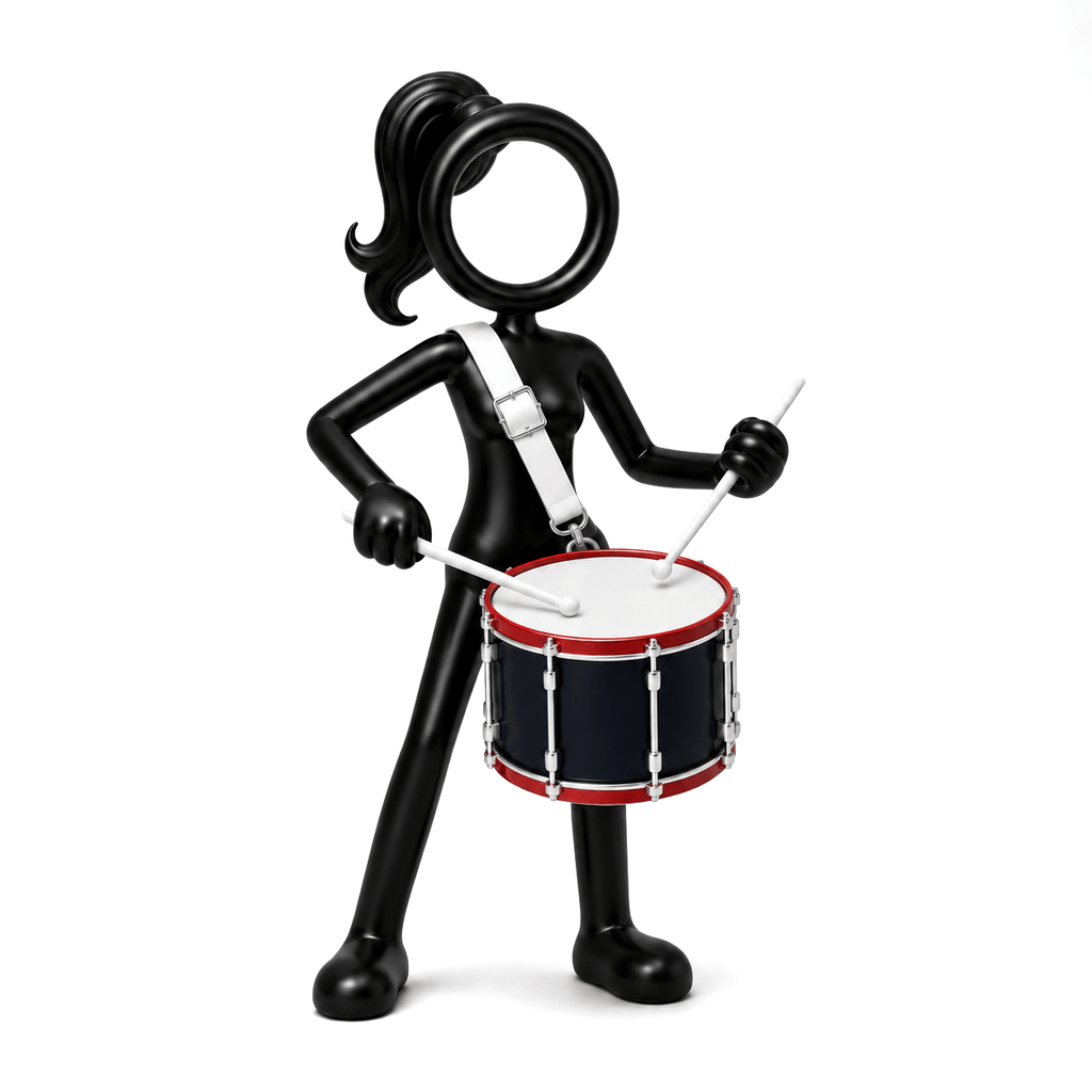 Stickyman Drum Snare Vrouw - 3dbende