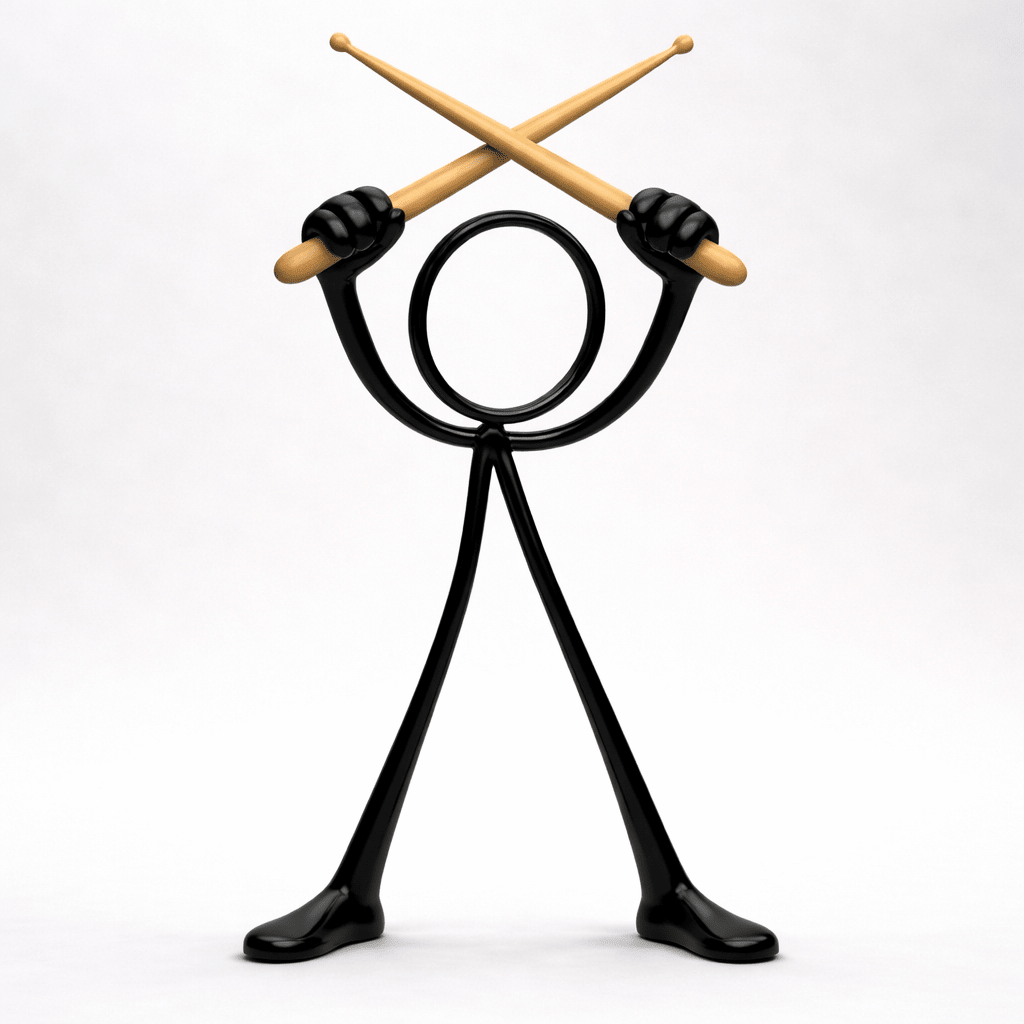 Stickyman Drummer Decoratie - 3dbende