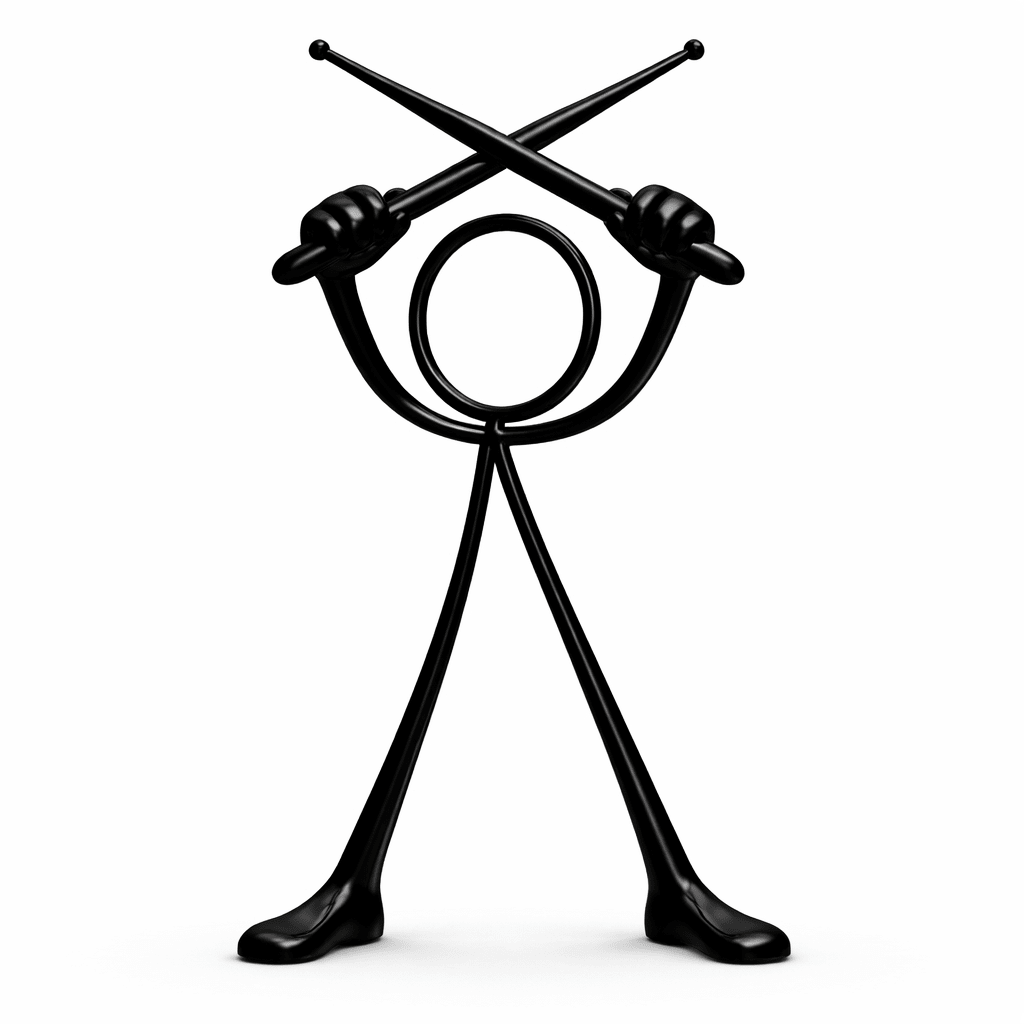 Stickyman Drummer Decoratie - 3dbende