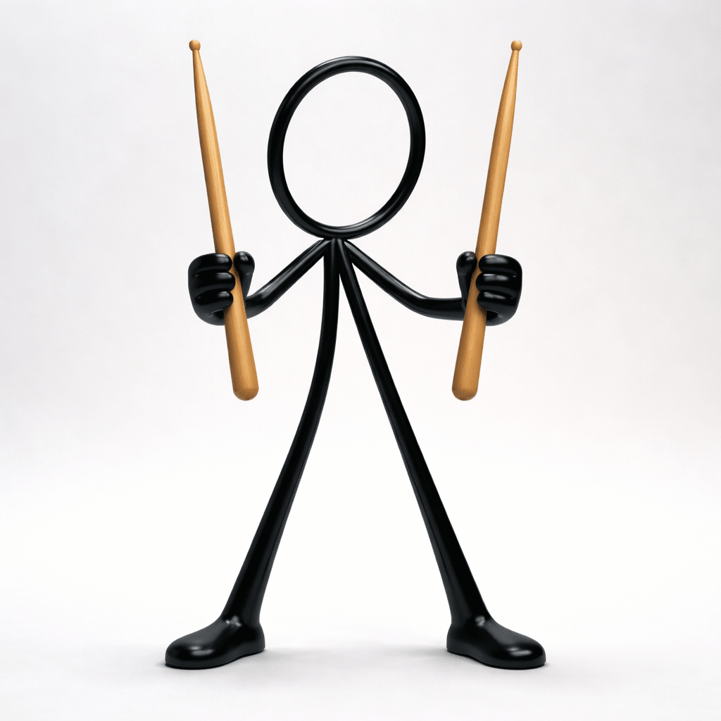 Stickyman Drumstok Drummer - 3dbende