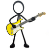 Stickyman Elektrische Gitarist - 3dbende