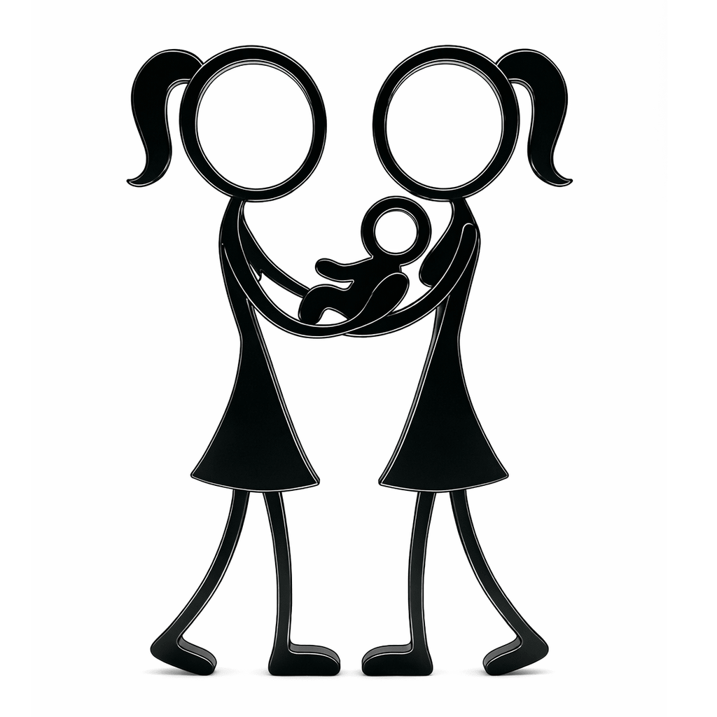 Stickyman Familie – Lesbisch Moederschap - 3dbende